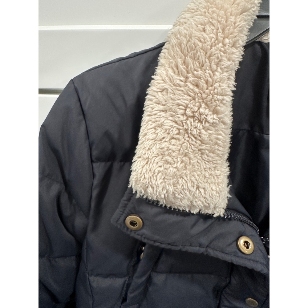 Lauren Ralph Lauren Puffer Jacket Faux Fur Collar Quilted Black Size M‎ - Picture 3 of 7